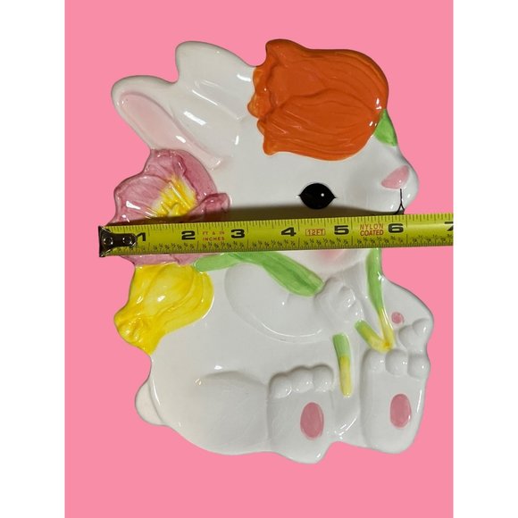 Easter Bunny Rabbit Ceramic Candy Tray Plate Dish K-MART BRAND - Picture 4 of 10